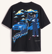 Black Tokyo Velentia motorsport graphic t shirt back image