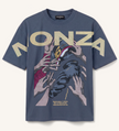 Charcoal grey Monza September Velentia motorsport graphic t shirt front image
